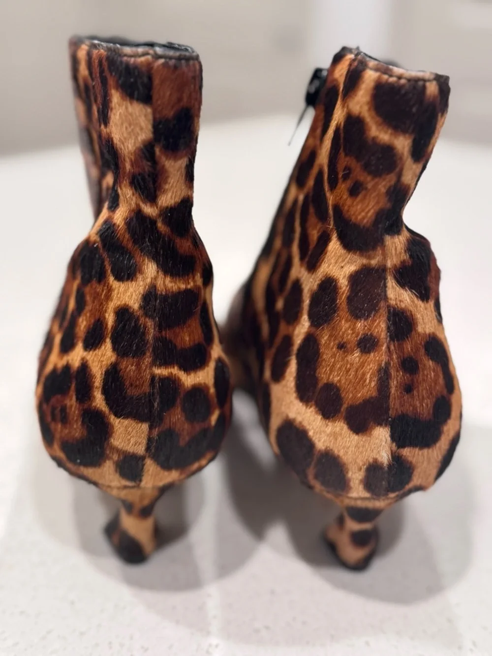 Gianni Bini Georgina Leopard Print Calf Hair Kitten Heel Booties Size 6M - Picture 5 of 13